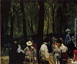 Trees Canvas Paintings - Under the Trees, Luxembourg Gardens